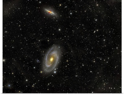 Cigar Galaxy and Bode's Galaxy in the constellation Ursa Major