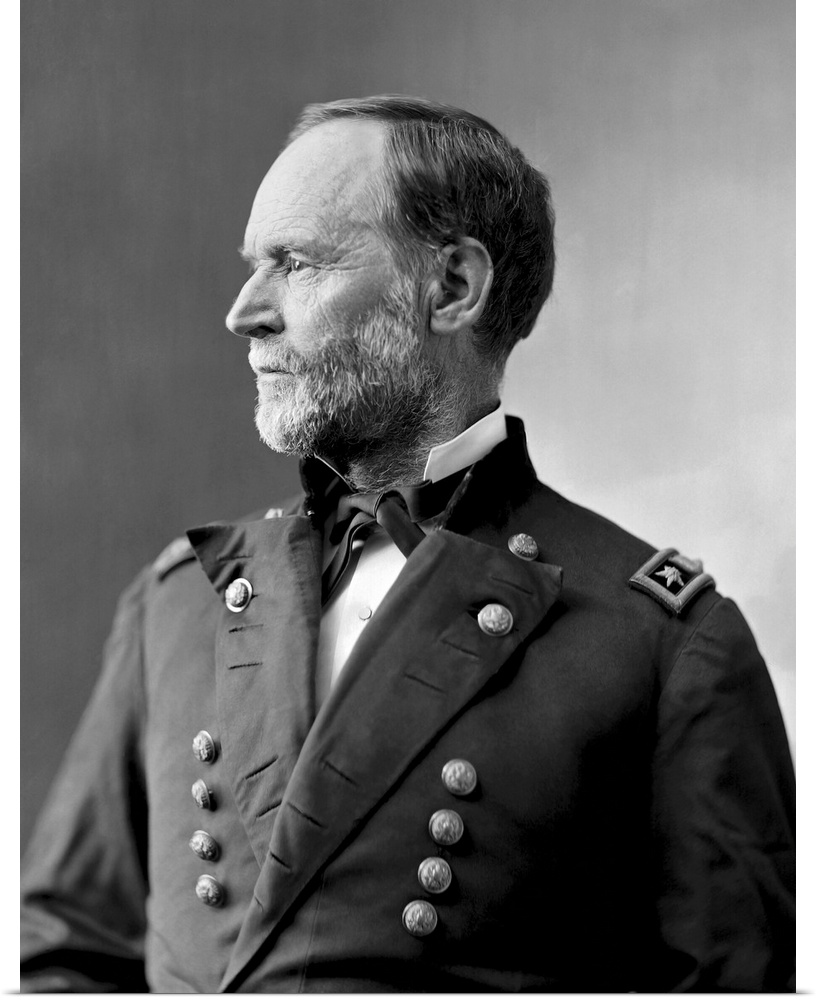 Civil War portrait of American General William Tecumseh Sherman.