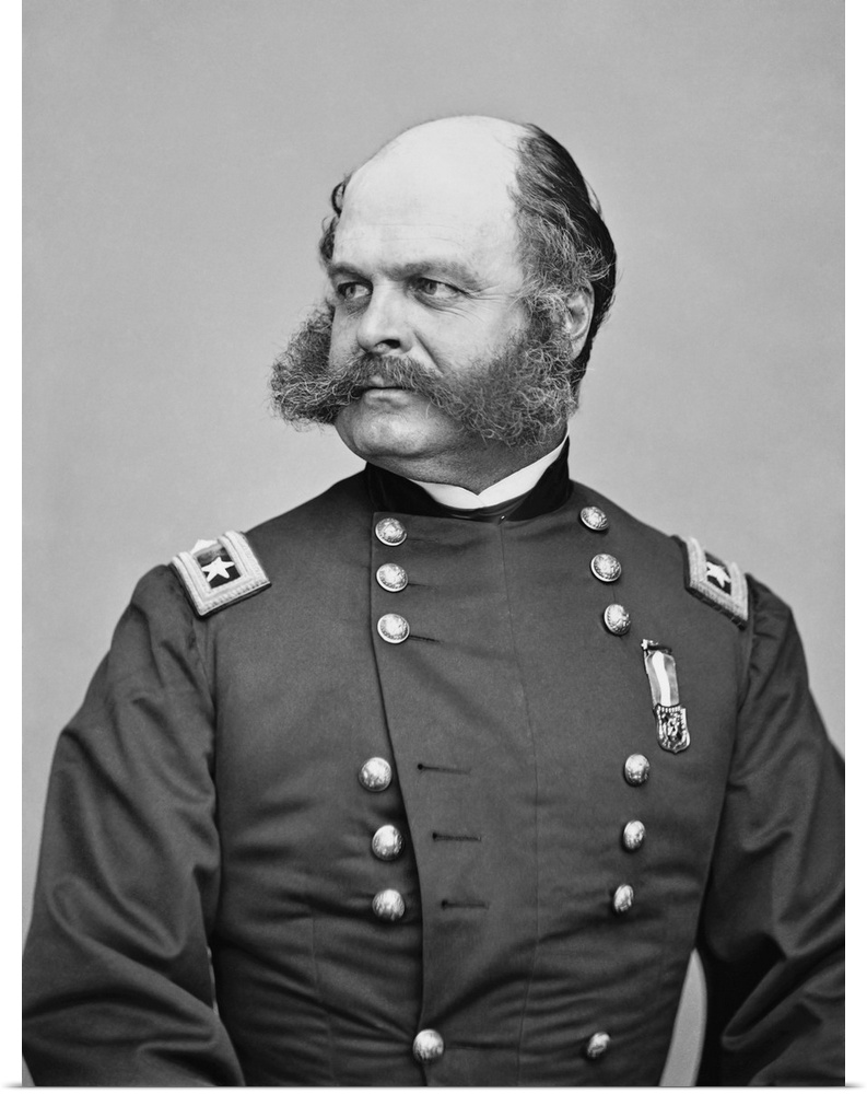 Civil War portrait of General Ambrose Burnside.
