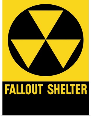 Cold War era fallout shelter sign