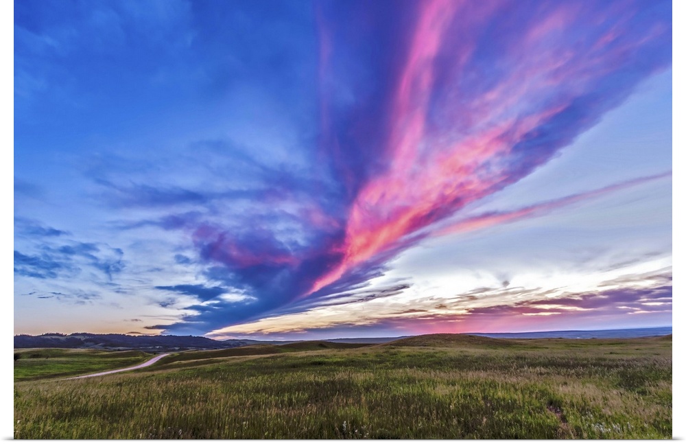 July 4, 2014 - High dynamic range sunset at the Reesor Ranch on the edge of the Cypress Hills Interprovincial Park at the ...