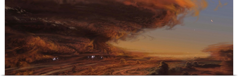 Deep within the raging storm that is the Great Red Spot of Jupiter.
