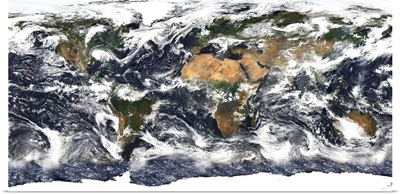Detailed satellite view of Earth