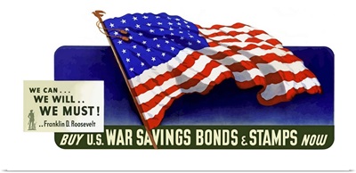 Digitally restored vector war propaganda poster. Buy U.S. War Savings Bonds