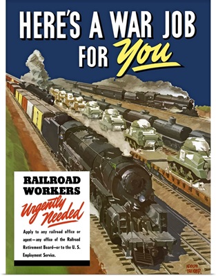 Digitally restored vector war propaganda poster. Here's a war job for you