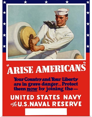 Digitally restored vector war propaganda poster.  Protect them now