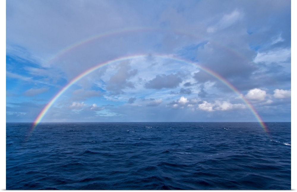 Double rainbow over the Atlantic Ocean, the morning of the total eclipse of the Sun, November 3, 2013.