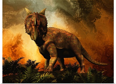 Einiosaurus was a ceratopsian dinosaur from the Upper Cretaceous period