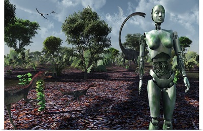 Eve taking a stroll through The Garden of Eden