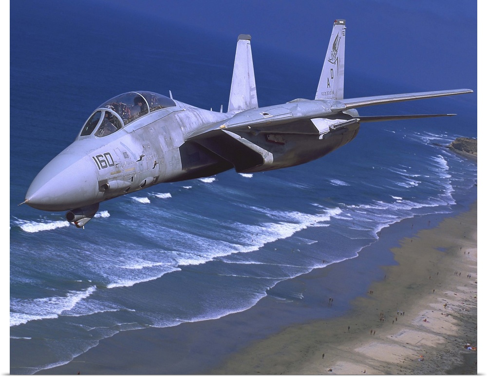 F-14 Tomcat flying over San Diego, California.