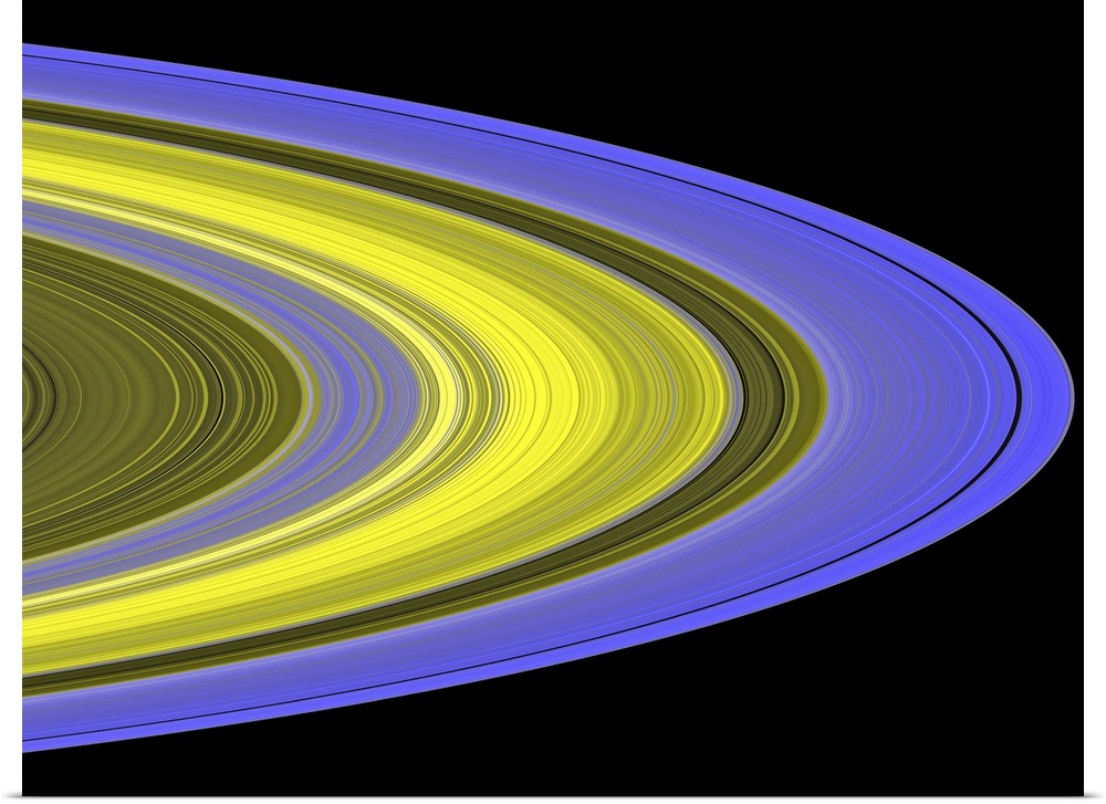 Falsecolor image of Saturns rings