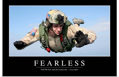 Fearless: Inspirational Quote and Motivational Poster