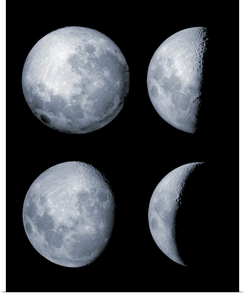 Four phases of the moon.