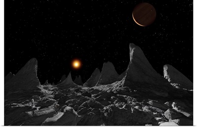 Ice spires on Jupiters large moon, Callisto
