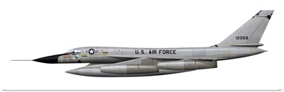 Illustration of a B-58 Hustler of the U.S. Air Force