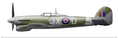Illustration of a Hawker Typhoon of the Royal Air Force