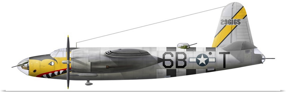 Illustration of a Martin-B-26 Marauder.