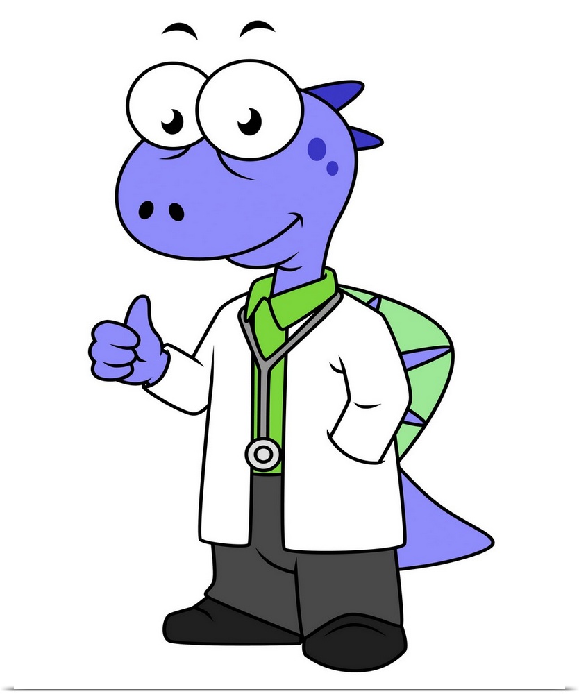 Illustration of a Spinosaurus doctor.
