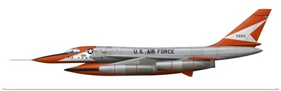 Illustration of a YB-58A-1-CF Hustler