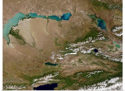 Lake Balkhash in eastern Kazakhstan