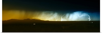 Lightning storm over northern New Mexico plains