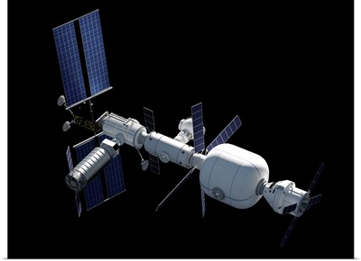 Lunar Gateway Space Station Concept, Complete View