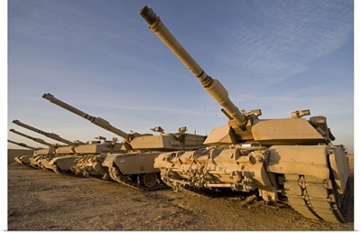 M1 Abrams tanks at Camp Warhorse