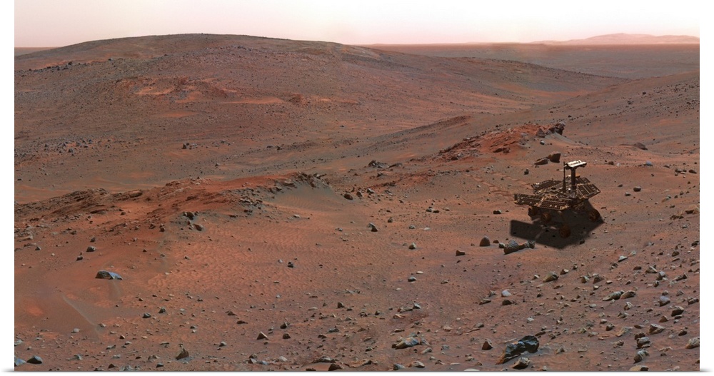 Mars Exploration Rover Spirit on the flank of Husband Hill