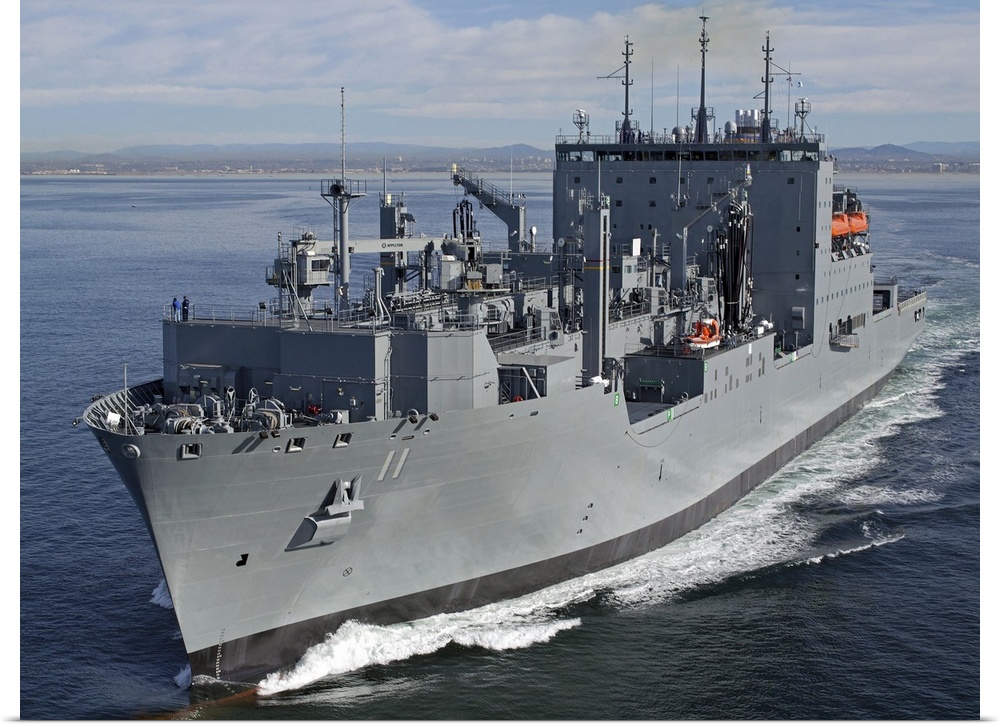 San Diego, January 26, 2011 - The newest Military Sealift Command (MSC) dry cargo and ammunition ship USNS Washington Cham...