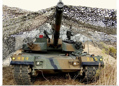 Mock Aggressors From Republic Of Korea Marine Corps Prepare Their Tank