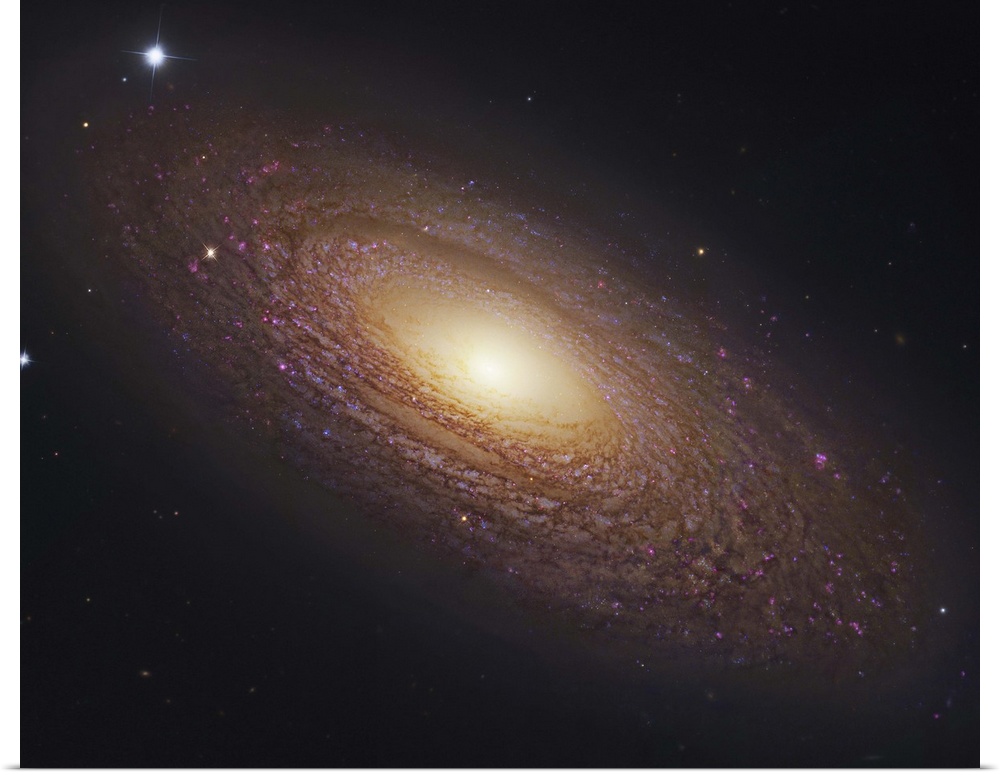 NGC 2841, spiral galaxy in Ursa Major. NGC 2841 is a compact flocculent spiral galaxy, a member of the nearby Leo cloud.