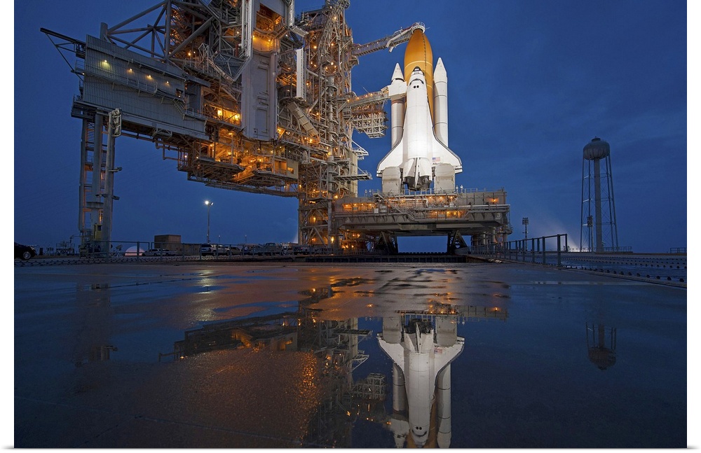 July 7, 2011 - The space shuttle Atlantis is seen shortly after the rotating service structure (RSS) was rolled back at la...