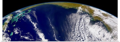 Oblique Bermudas eye view of the United States east coast