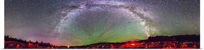 Panorama of Milky Way above the Table Mountain Star Party in Washington state