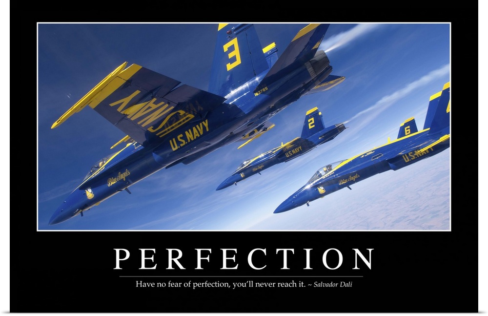Perfection: Inspirational Quote and Motivational Poster
