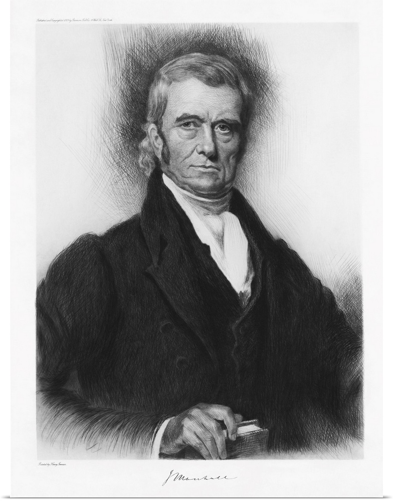 Portrait of John Marshall. Marshall was a Founding Father of the United States of America