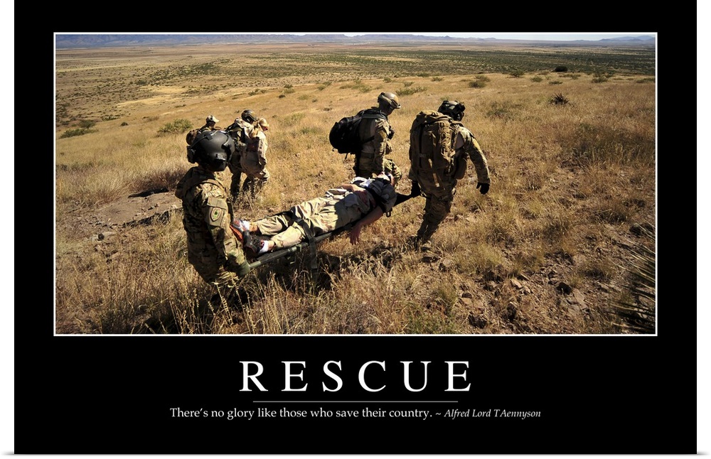 Rescue: Inspirational Quote and Motivational Poster