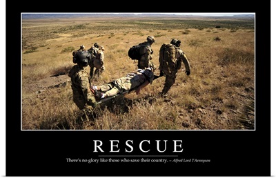 Rescue: Inspirational Quote and Motivational Poster
