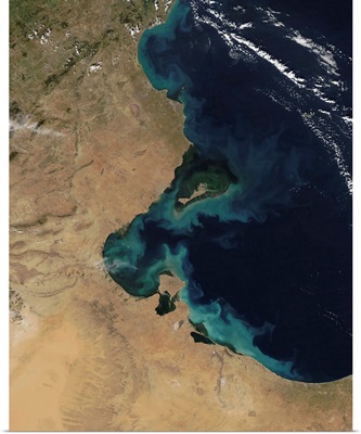 Resuspended sediment off the coast of Tunisia