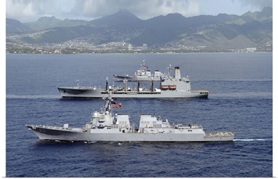 Ships of the Pacific Fleet sail in formation during Exercise Koa Kai