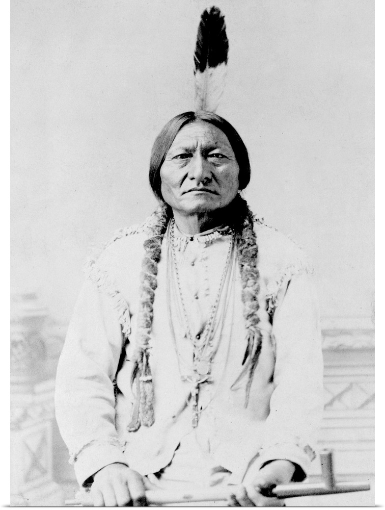 Sitting Bull, a Hunkpapa Lakota tribal chief.