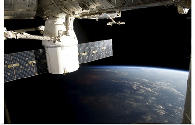 SpaceX Dragon during its docking with the International Space Station