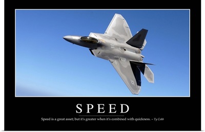 Speed: Inspirational Quote and Motivational Poster