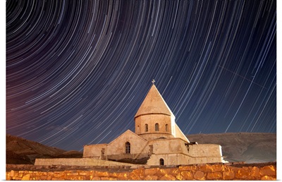 Star trails above Saint Thaddeus Monastery, Iran