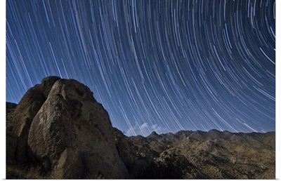 Star trails above the San Ysidro Mountains, California