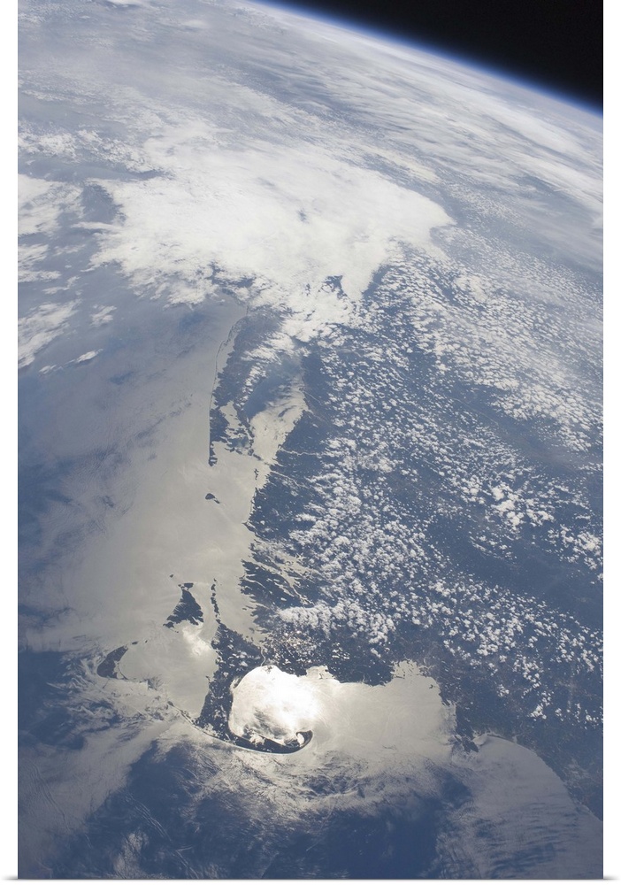 June 27, 2011 - Sunglint on the Massachusetts coastline. Sunglint is caused by sunlight reflecting off of a water surface ...