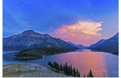 Sunset at Waterton Lakes National Park, Alberta, Canada