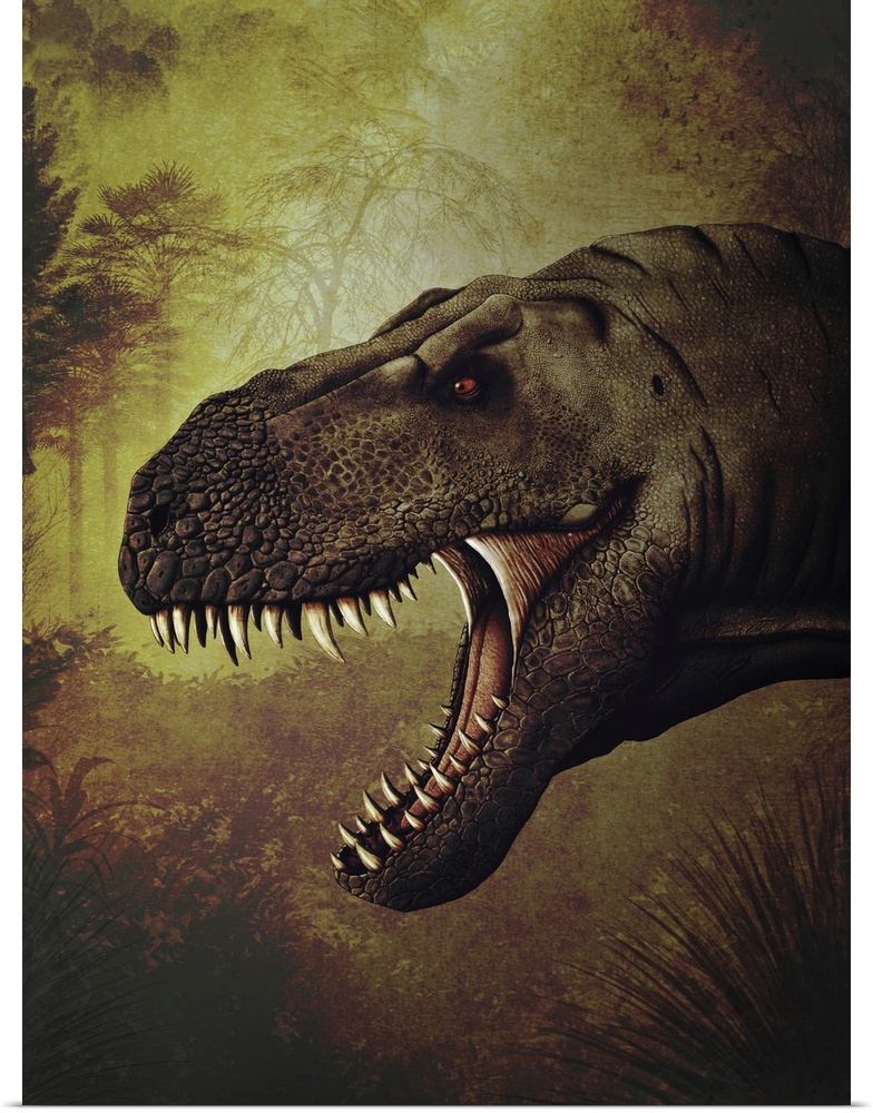 T-rex portrait.