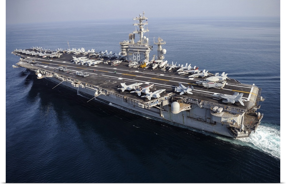 Arabian Gulf, August 13, 2013 - The aircraft carrier USS Nimitz (CVN-68) is underway in the Arabian Gulf.