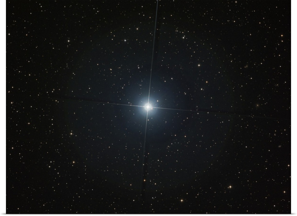 The bright white star Castor in the constellation Gemini.